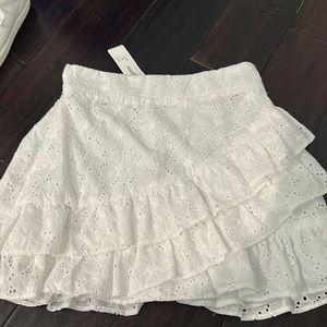 White new mini skirt